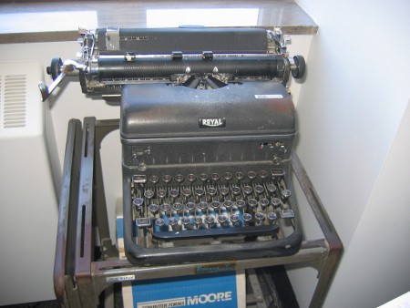 This Royal typewriter looks just like the one I had. Image courtesy of Government Auctions.